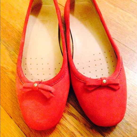 Car Shoe suede red ballet slippers 37.5