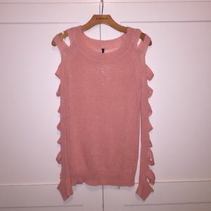 Cold shoulder sweater