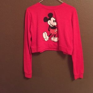 Micky mouse long sleeve crop top size:small