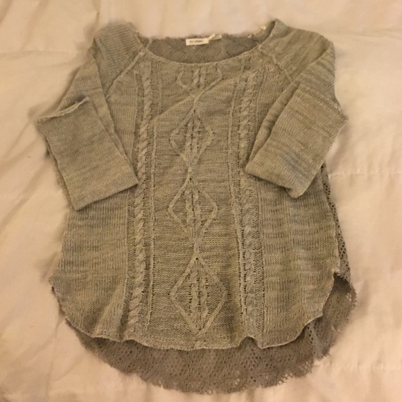 Grey knitted sweater