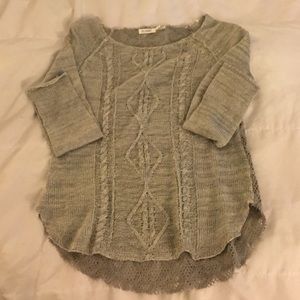 Grey knitted sweater