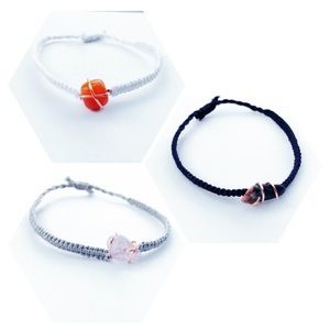 Handcrafted wire wrapped stone bracelets