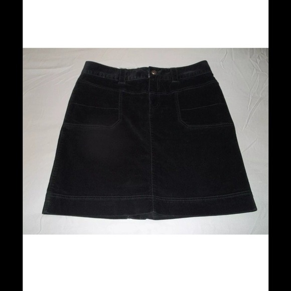ATHLETA WASHED VELVET MINI PENCIL SKIRT BLACK 12