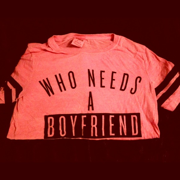 Victoria secrete hot pink and black shirt