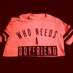 Victoria secrete hot pink and black shirt