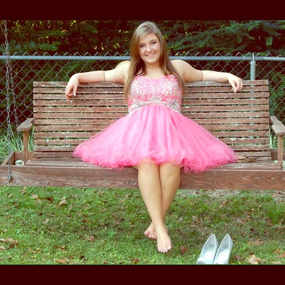 Hot pink cup cake dress