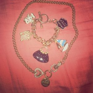 Juicy couture necklace and bracelet.