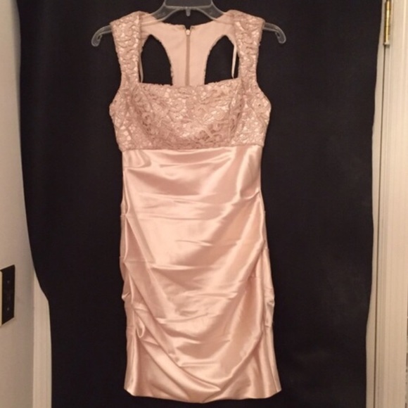 Gold dress.