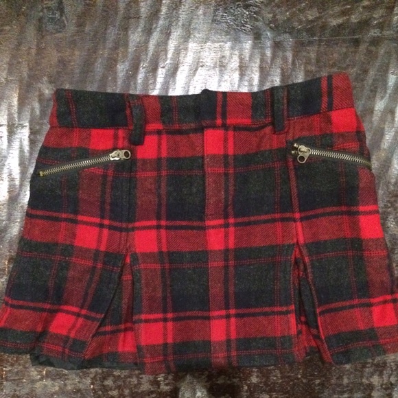 Free People Plaid Skirt Sz 0