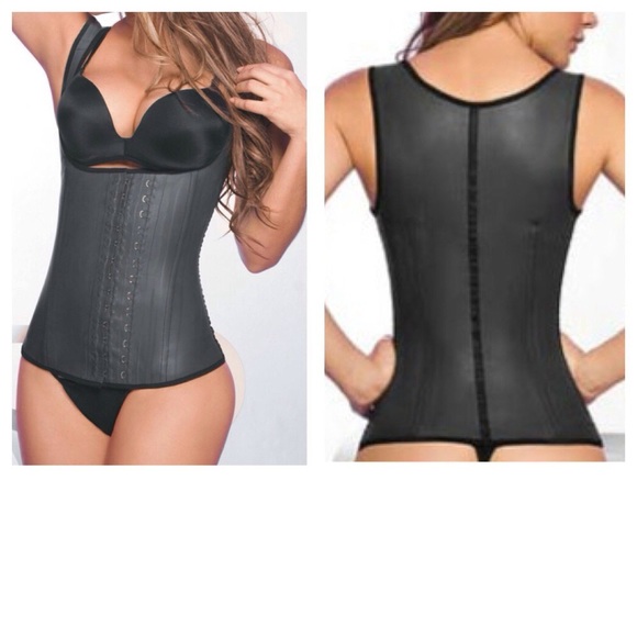 Latex vest waist cincher!