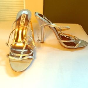 Badgley Mischka 'Egan' Sandal in silver