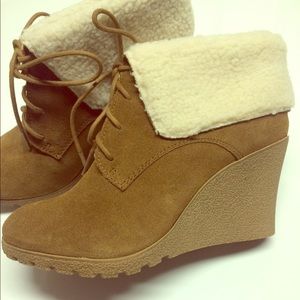 New MIA Suede Boots - wedge