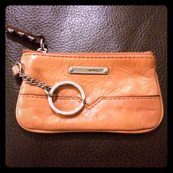 Light Orange Coin Purse and Keychain - Picture 1 of 4