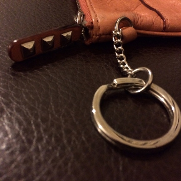 Light Orange Coin Purse and Keychain - Picture 2 of 4