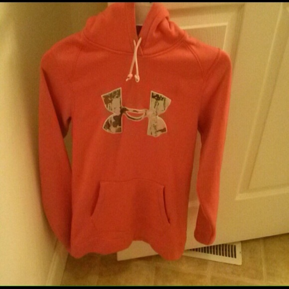 Women's Coral Under Armor hoodie