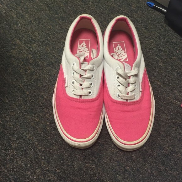 Vans pink and white