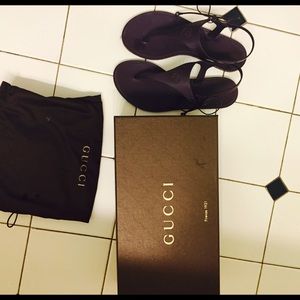Gucci Purple Jelly Sandals