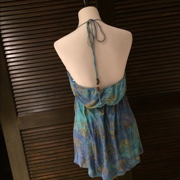 Tie Dyed & Beaded Tribal Halter - Picture 2 of 4