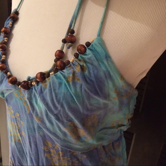 Tie Dyed & Beaded Tribal Halter - Picture 4 of 4