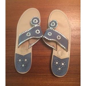 Jack Roger baby blue and gold sandals. Worn once!
