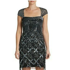 Gorgeous beaded Adriana Papell cocktail dress
