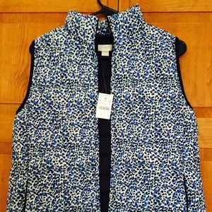 J.Crew Factory Printed Puffer Vest