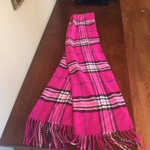 Pink plaid scarf