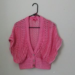 Pink 3 Button Shrug