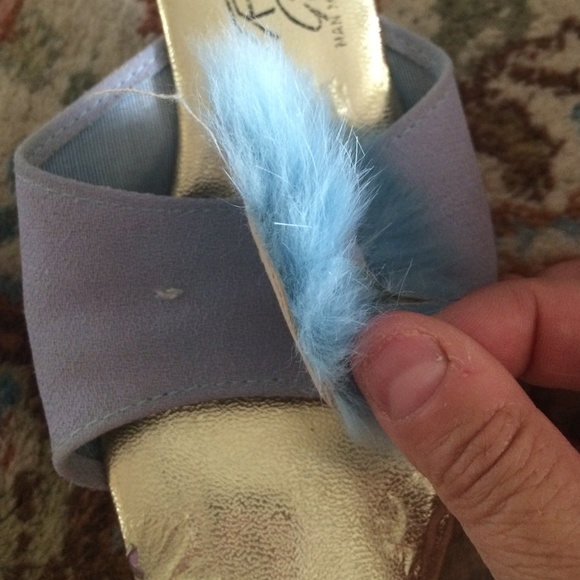 Adorable vintage rabbit fur shoes - Picture 2 of 3