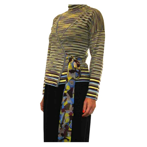 Missoni multicolor open knit wrap and sleeveless t