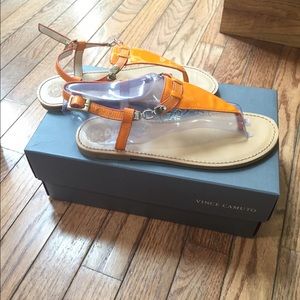 NEW Vince Camuto Itelli Tangerine Flat Sandal
