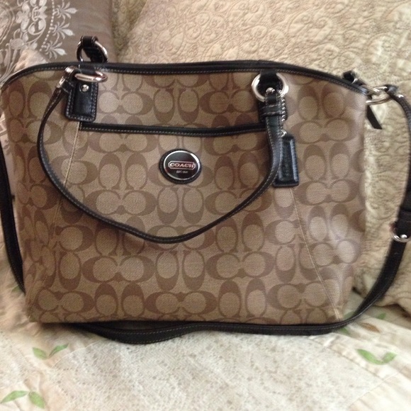 Coach Logo Brown Satchel Carry-All