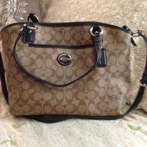 Coach Logo Brown Satchel Carry-All