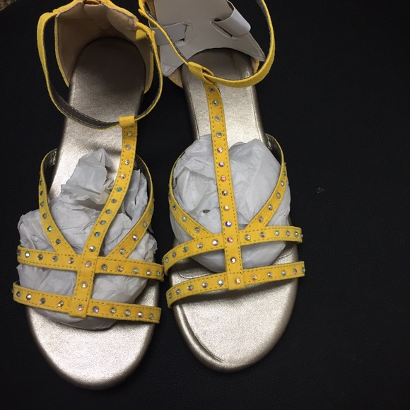 Sold! Yellow gladiator sandals