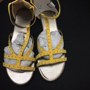 Sold! Yellow gladiator sandals