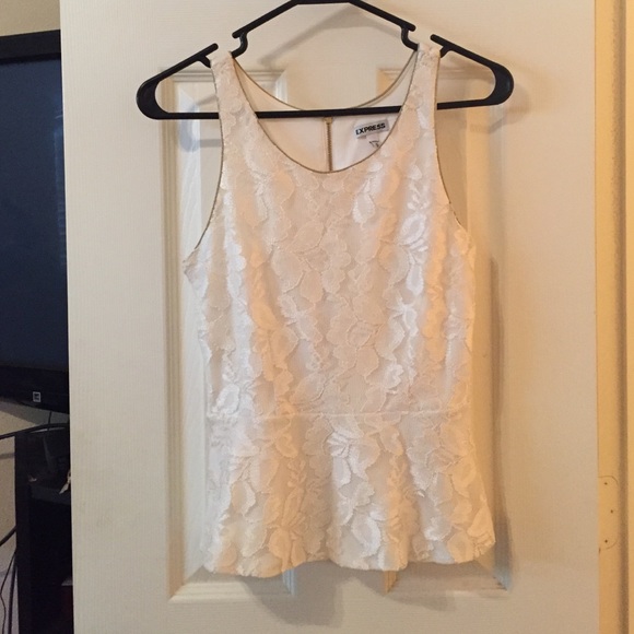 New without Tags Express Lace Peplum Top