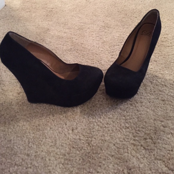 Black wedges perfect condition - Picture 1 of 3