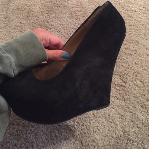 Black wedges perfect condition - Picture 3 of 3