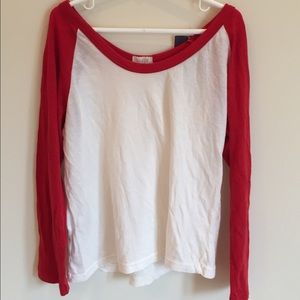 Brandy Melville Red Baseball Tee