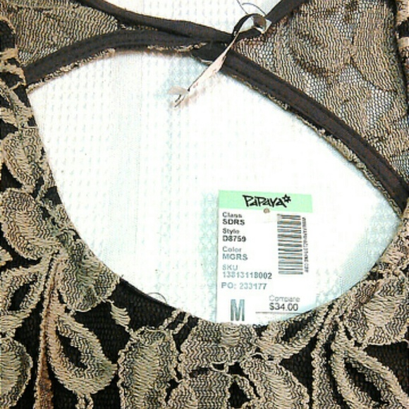 NWT-PAPAYA - BLACK & WHITE  DRESS - Picture 2 of 2