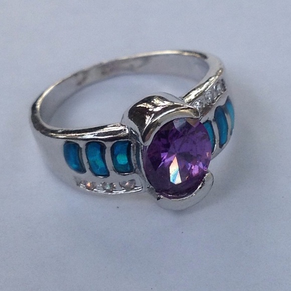 Sapphire & Opal Ring - Picture 3 of 3