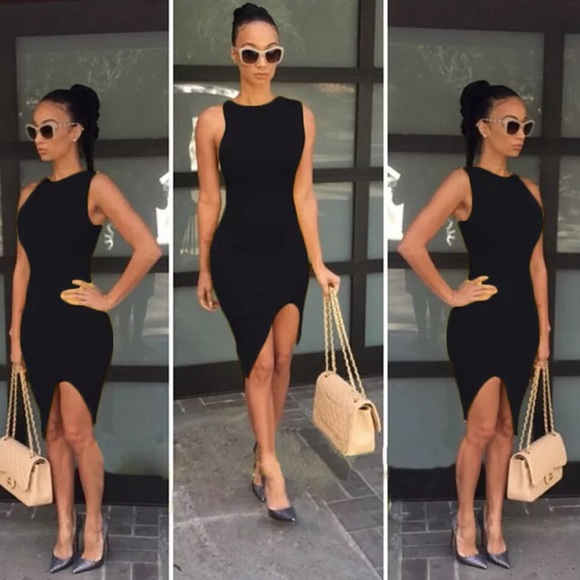 Dresses & Skirts - Blk asymmetrical dress