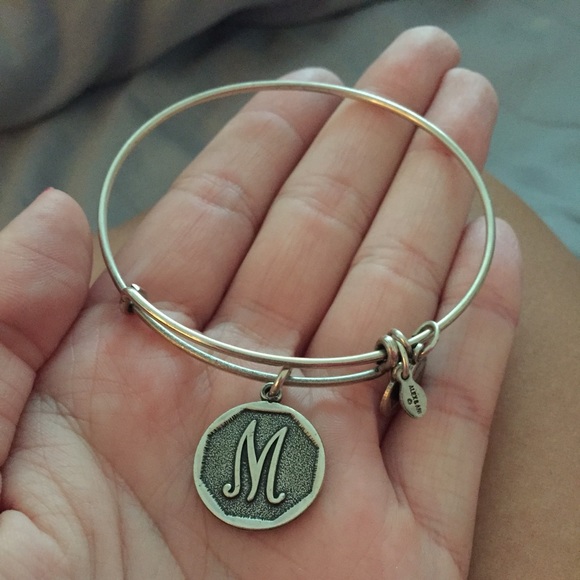 "M" initial Alex & Ani Bangle