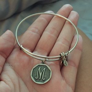 "M" initial Alex & Ani Bangle