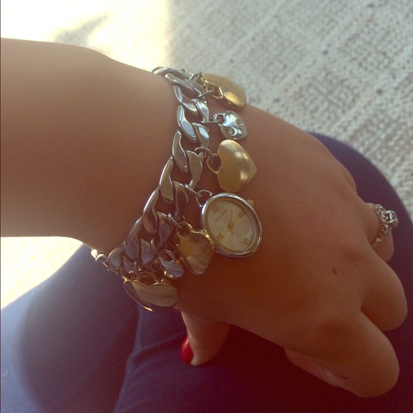 Anne Klein Jewelry - ❗️FINAL SALE❗️Anne Klein Dangle Heart Watch ❤️