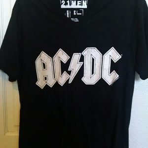 Grungy ACDC Band Tee