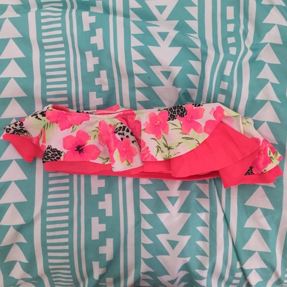 PINK strapless bathing suit top