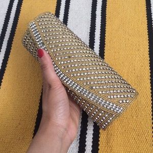 Indian ethnic gold clutch