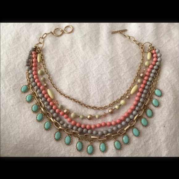 Anthropologie Jewelry - Bauble bar Anthropologie pastel bib necklace