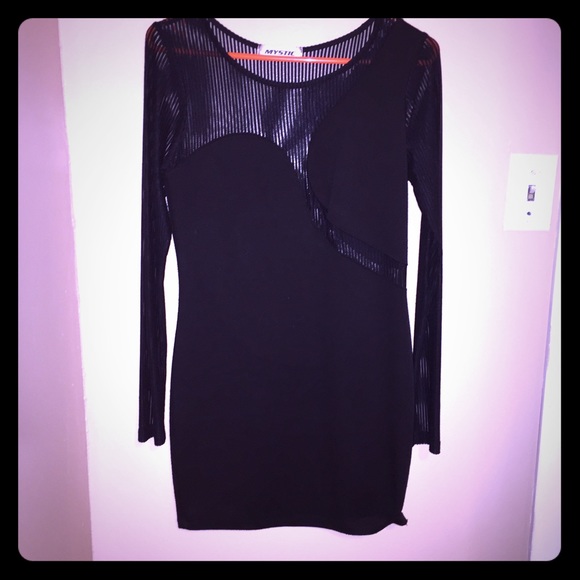 Black mesh dress